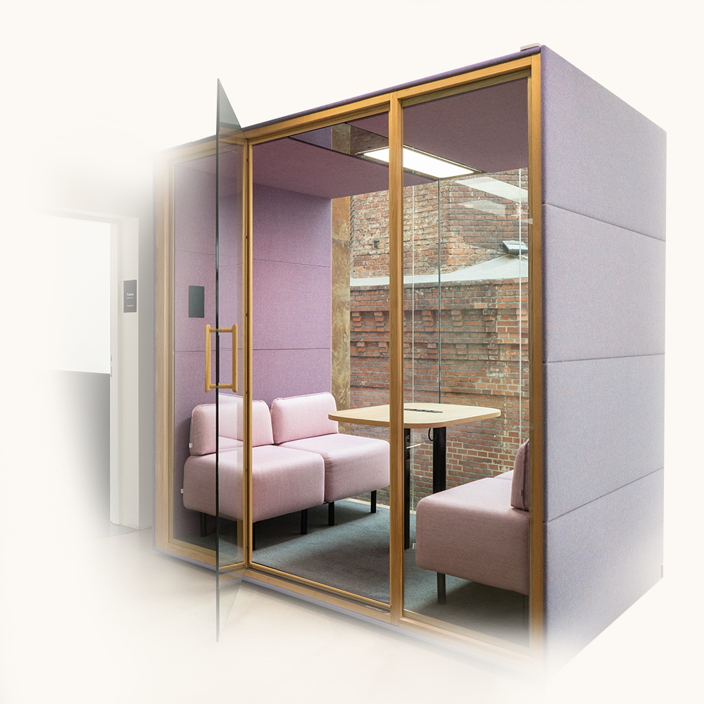 Kanceláře Amazing Places plné akustických boxů